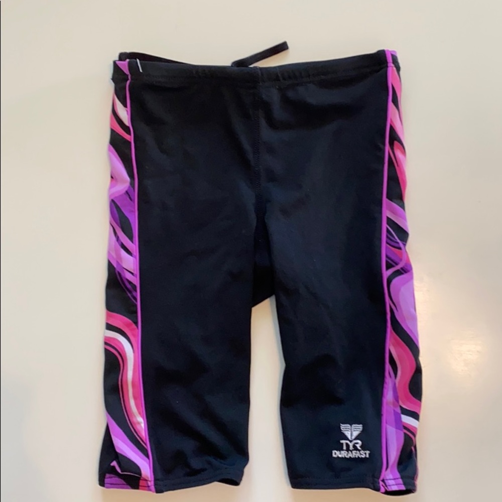 Boys TYR Polyester Durafast swim trunks size 24